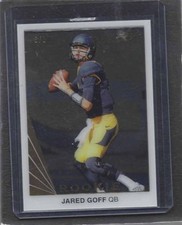 JARED GOFF 2016 LEAF CLEAR ACETATE GOLD ROOKIE RC #D 6/10