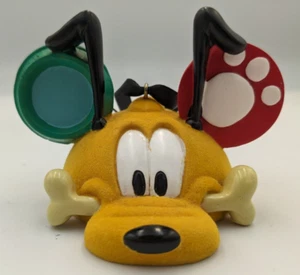 Disney Parks Pluto Mickey Ear Hat Fuzzy Christmas Ornament Retired RARE NWT - Picture 1 of 4