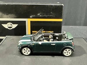 Minichamps 1/43 Scale Mini Cooper Cabrio Green And White Diecast Model - Picture 1 of 24