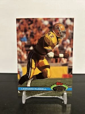 1991 Stadium Club Football Leonard Russell Rookie New England Patriots #435 - Image 1 of 2