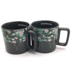 2 X New Starbucks Venetian Marble Forest Green Ceramic Coffee Tea Mug Cup 12 oz