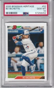 2020 Bowman Heritage Bo Bichette RC PSA 10 #52 - Picture 1 of 2