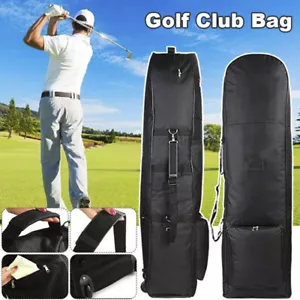 Golf Travel Rolling Bag Nylon Cloth Hard Case Protector Wheels Foldable Airlines - Picture 1 of 8
