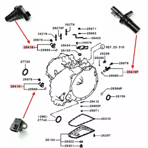 Sensor de velocidad de rueda ABS 3 piezas de transmisión para Mitsubishi ASX 2013-2017 - Imagen 1 de 8