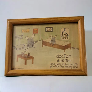 De Colección Ratón Doctor Arte Dianne Spector Pequeñas Criaturas 1980 Enmarcado Regalo Decoración - Imagen 1 de 3
