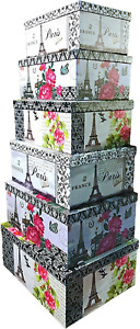 Alef Elegant Decorative Themed Nesting Gift Boxes -6 Boxes- Nesting Boxes Beauti