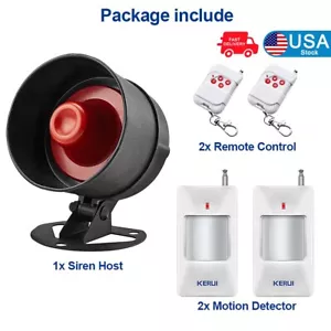 KERUI Home Office &Shop Security Alarm System Kit 110db Wireless Loud Siren Horn - Picture 1 of 8