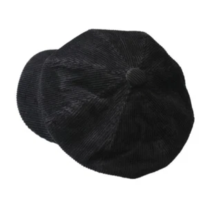 Damen Retro Zeitungsjungen Mütze Cord Barett Taschenlampe Gatsby Cabbie Maler Kappe lässig - Bild 1 von 14