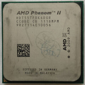 AMD Phenom II X6 1055T HDT55TFBK6DGR AM3 3MB 667MHZ 2.8GHz CPU Processors 125w