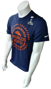 Camisa Nike Dri-Fit Para Hombre Denver Broncos XLVIII Super Bowl Champions Azul Marino Error - Imagen 1 de 2