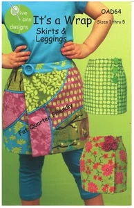 2010 Olive Ann Designs OAD64 It's A Wrap Skirts Leggings sewing pattern uncut - Picture 1 of 2