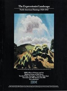 Anuncio de exhibición de la galería IBM de Charles Burchfield c1925 Hill Top at High Noon Art ~ 1987 - Imagen 1 de 1