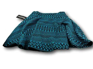 Falda Talla Mediana Wearever Línea A Diseño Geométrico Azul/Negro Z1 - Imagen 1 de 5