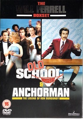 DVD Box Set WILL FERRELL Rated 15 Old Schook Unseen & Anchorman - Image 1 of 3