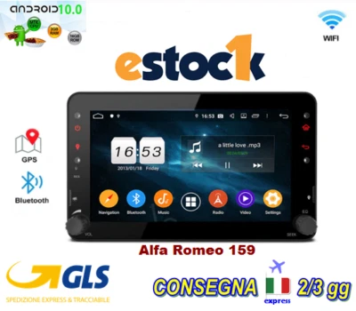 CAR TABLET 7" per Alfa Romeo 159 sportwagon brera ANDROID 14 2Gb+16GB 4 CORE GPS - Immagine 1 di 4