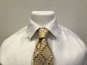 Bugatchi Uomo Yellow Multi Colored Geometrical Tie - Picture 1 of 4
