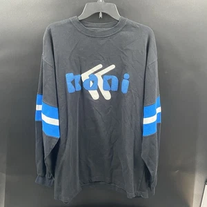 Felpa Karl Kani vintage uomo XL nera girocollo streetwear Y2K hip hop - Foto 1 di 6