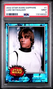 2022 Topps Chrome Star Wars Sapphire #1 Luke Skywalker PSA 9 Mint 119148022 - Picture 1 of 2