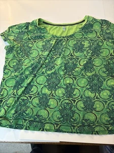 SB active size 2X 2XG Woman’s Graphic Print Green Top - Picture 1 of 4