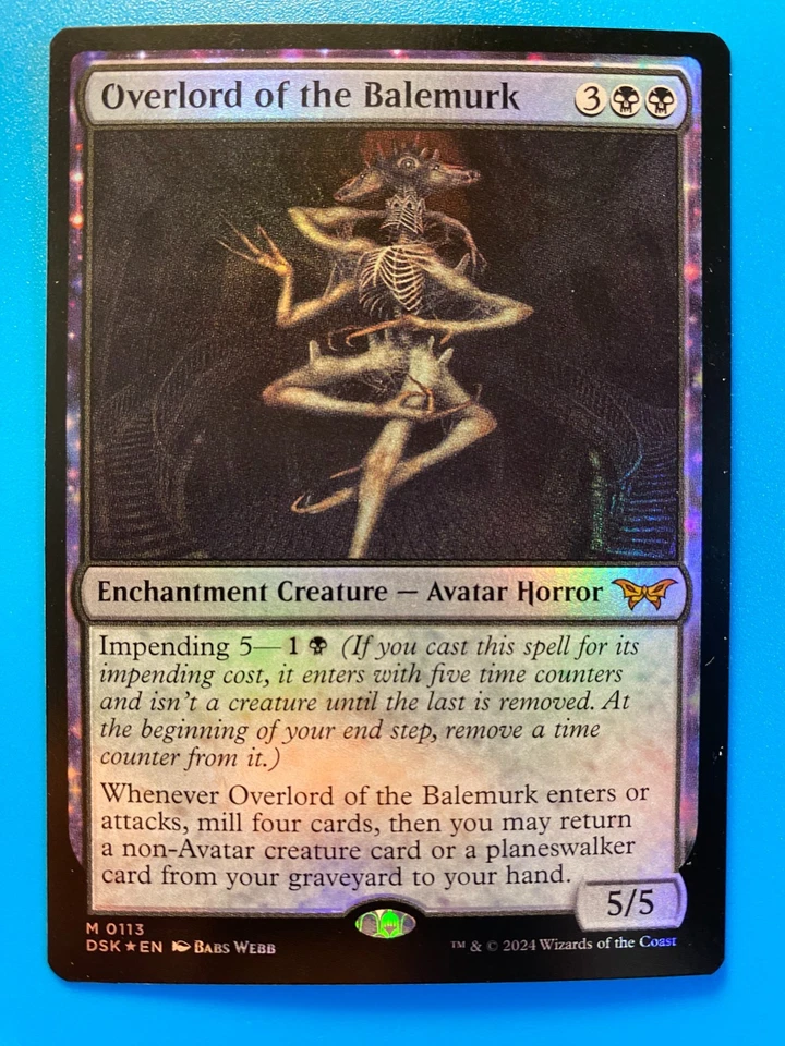MTG 1x FOIL Overlord of the Balemurk 113 Duskmourn: House of Horror Magic x1 NM - Image 1 of 1