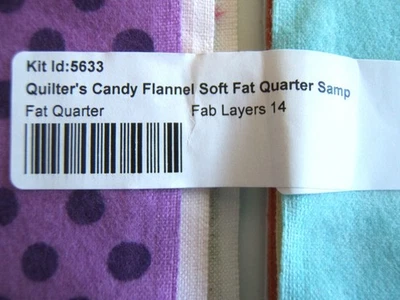 Vintage Connecting Threads 14 FLANNEL Fat Quarters 17.5" x 21" Quilter's Candy - Image 1 of 4