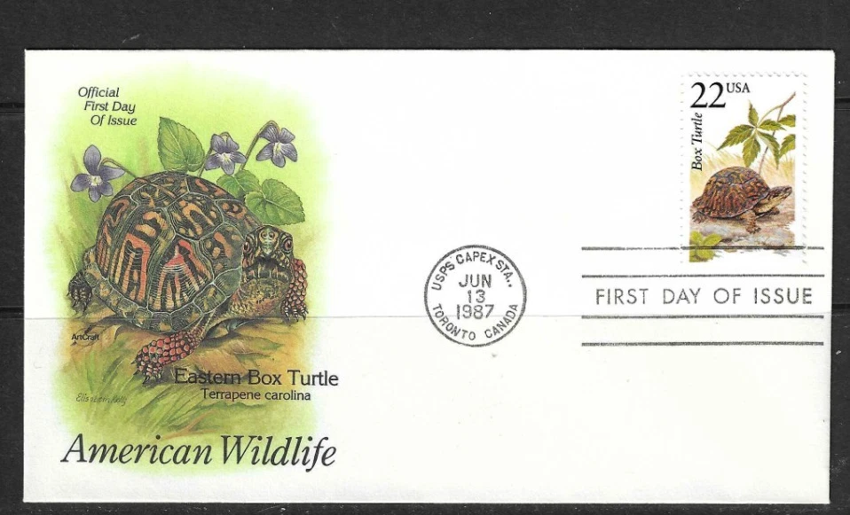 EUA SC # 2326 North American Wildlife - Box Turtle - FDC. Artesanato - Imagem 1 de 1