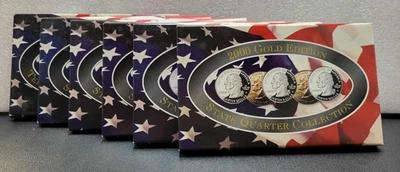 2000-2003 2008/2009 Gold Edition State Quarter Collection Lot Of 6 w/certs - Image 1 of 4