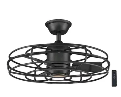 Heritage Point 25 In. Indoor/Outdoor Natural Iron Fandelier Ceiling Fan With LED - Image 1 of 4