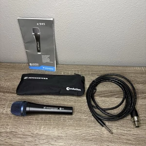 Sennheiser e 945 Dynamic Microphone W Case Comprehensive Audio Cable EUC - Picture 1 of 8