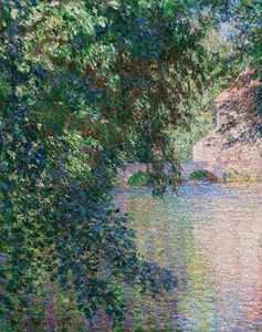 Claude Monet Signed Oil Painting on Canvas 16x24 in Impressionism . - Picture 1 of 3