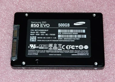 500GB Samsung SSD 850 EVO MZ-75E500 Solid State Drive Festplatte SATA 6,3cm/2,5" - Bild 1 von 3