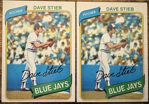(2) DAVE STIEB 1980 Topps RC LOT! #77 Toronto Blue Jays Future HOF ROOKIE! NRMT - Bild 1 von 2
