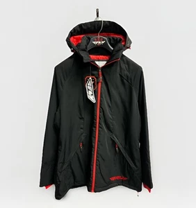 Fly Racing Moto Jacket w/ Hood, Black Red Size XL. New - Picture 1 of 15