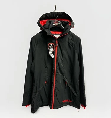Fly Racing Moto Jacket w/ Hood, Black Red Size XL. New - Image 1 of 4
