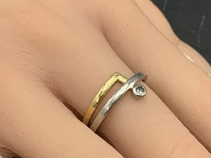 Platin Ring Diamant Gold Gr. 56 - Bild 1 von 14