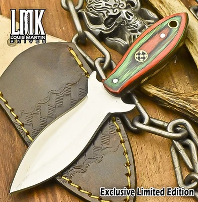 LMK Forged Hunting Knife 440C Steel Hard Wood Decoration Veterans Gift - Image 1 of 4