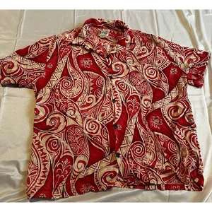 Hilo Hattie The Hawaiian Original Men's Shirt Red & White Floral 2XL - Picture 1 of 10
