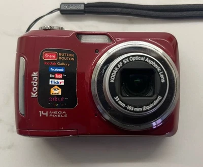 Kodak EasyShare C195 14.0MP X5 Digital Camera Red - As-Is, Limited Testing - Image 1 of 3