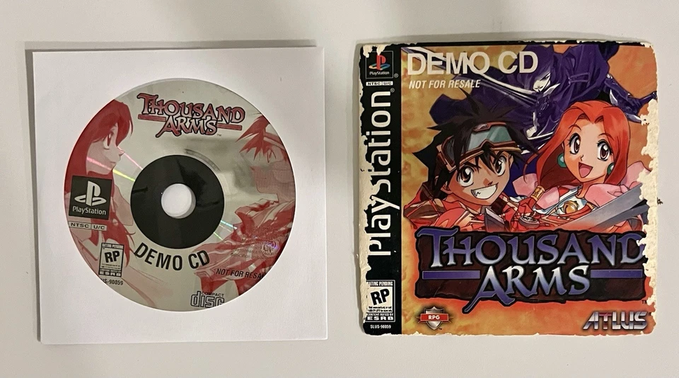 Thousand Arms Atlus PS1 PlayStation Demo CD NFR Not For Resale - Image 1 of 4