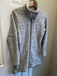 KUHL Alaska maglione lungo giacca donna M grigio full zip collo alto tasche maglia - Foto 1 di 6