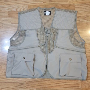 Vintage Fieldline Weste Jagd Schießen Wild Tasche Full Zip Khaki Mesh Herren 2XL - Bild 1 von 7
