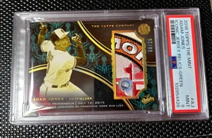 2016 Topps The Mint Adam Jones Auto Patch Jersey Relic Green /25 PSA 9 Orioles - Picture 1 of 4