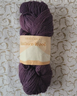 1 Hanks - Nature Wool by Araucania (100% Wool) Variegated Dusty Dark Plum Shades - Image 1 of 4