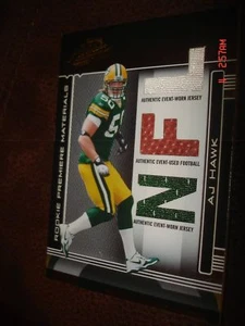 AJ Hawk RC 2006 Playoff Memorabilia RPM 3-Color Patch/Ball Rookie!Packers LB RC  - Picture 1 of 2