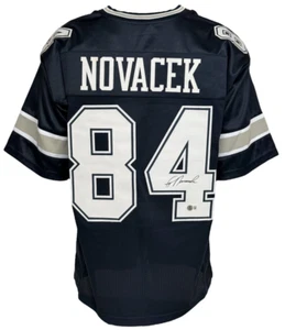 Dallas Cowboys Jay Novacek Autographed Pro Style Blue Jersey BAS Authenticated - Picture 1 of 1