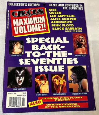 Circus Magazine Vintage 1994 KISS Aerosmith Black Sabbath Pink Floyd Queen - Image 1 of 4