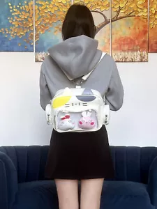 Anime Cute Ita Bag Cat Inspired White Backpack Shoulder Messenger Bag - Picture 1 of 9