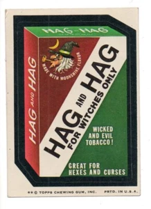 1974 Wacky Packages Series 7 HAG AND HAG Tan Back - Picture 1 of 2