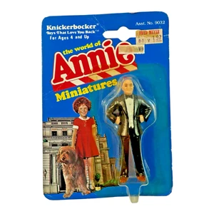 Knickerbocker Annie Mini Daddy Warbucks Figure 2.75" Columbia Pictures - VTG 80s - Picture 1 of 4