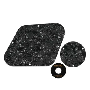 Black Pearl LP Gitarrenrückenplatten Schalter/Steuerung Hohlraumabdeckung Rhythmus/Höhenring - Bild 1 von 9